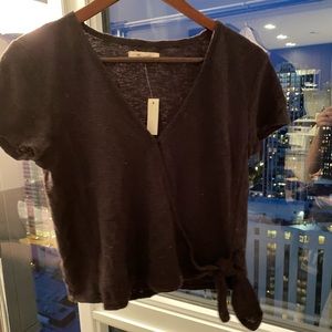 Madewell black wrap too NTW Small